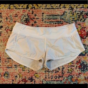Lululemon Speed Up Shorts in white